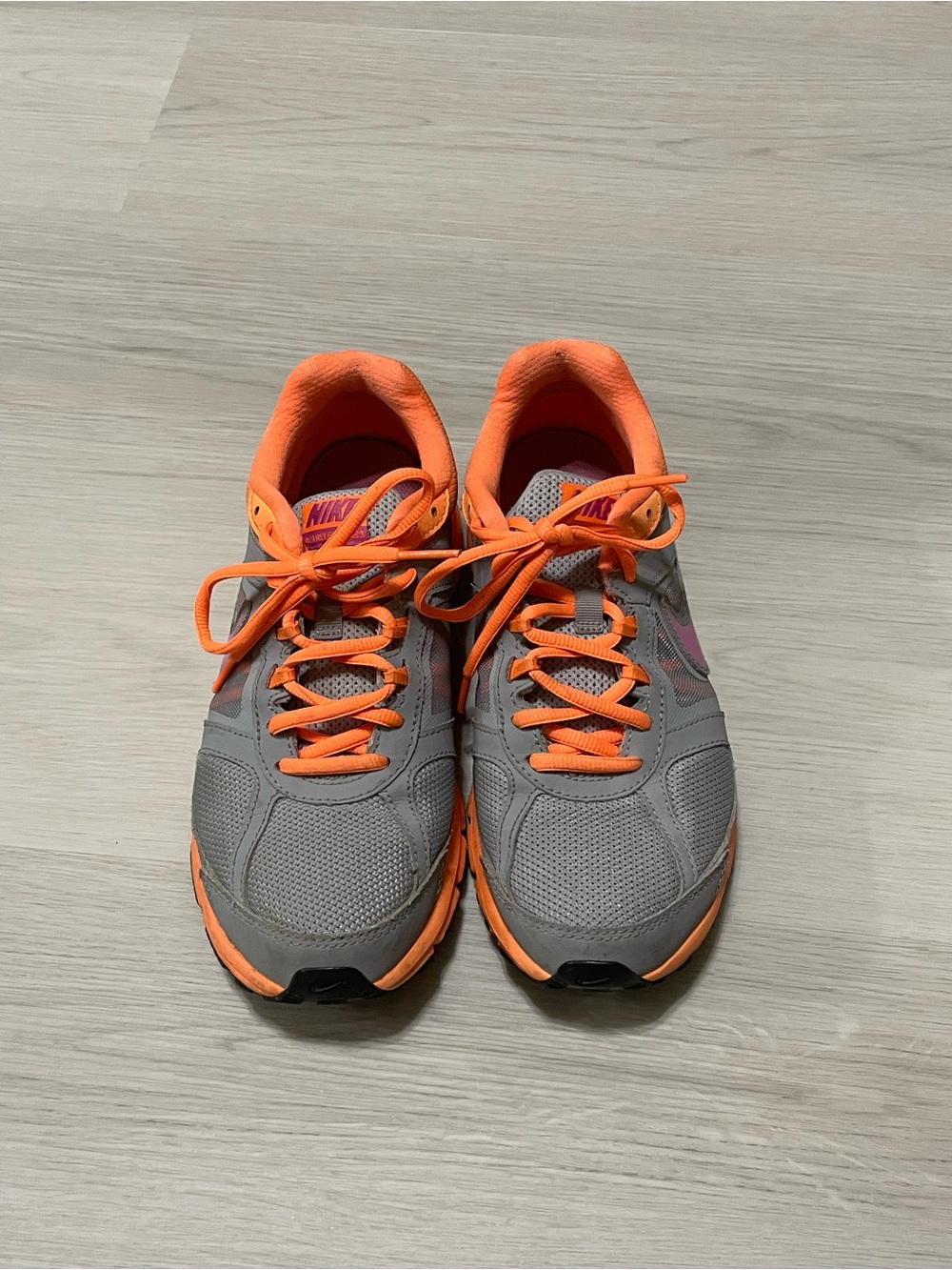 Nike Women’s Gray and Orange Athletic Sneakers